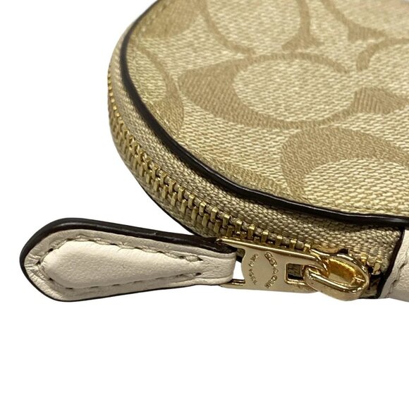 Auth COACH Signature CG762 Beige Light Brown PVC - Coin Case - Picture 8 of 12